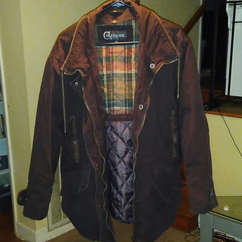 Colebrook & Co brown jacket sz L great shape, warm